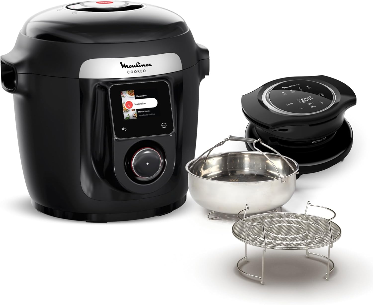 Thumbnail 2 de Moulinex Cookeo Wi‑Fi avec Extra Crisp CE96X8F0 (noir) — multicuiseur connecté pression et air crisp