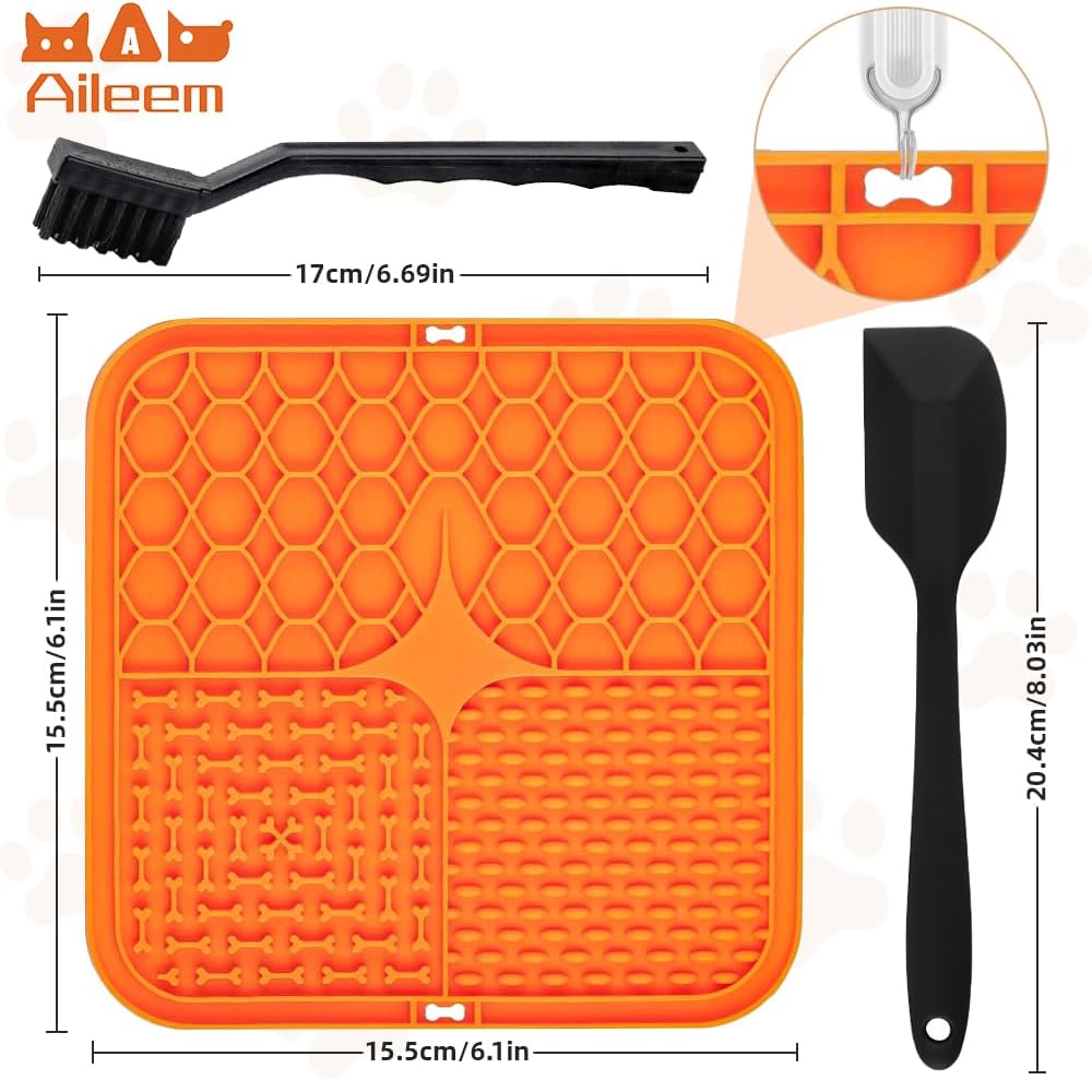 Thumbnail 3 de Aileem 4 Pcs Licky Mats for Dogs Puppy – suction cup lick mats for slow feeding, bathing and training