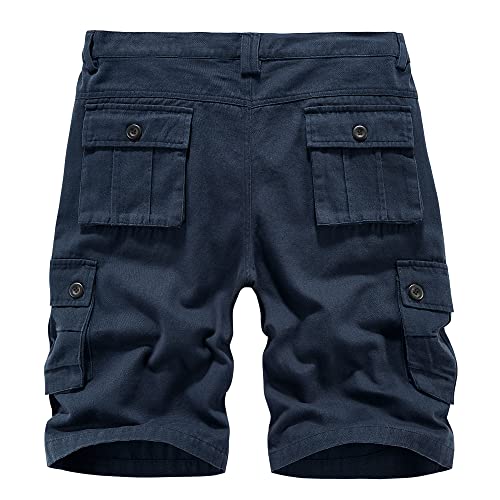 Detalle de APTRO Mens Cargo Shorts Combat Casual Cotton Shorts with Multi Pockets Navy CS05 36