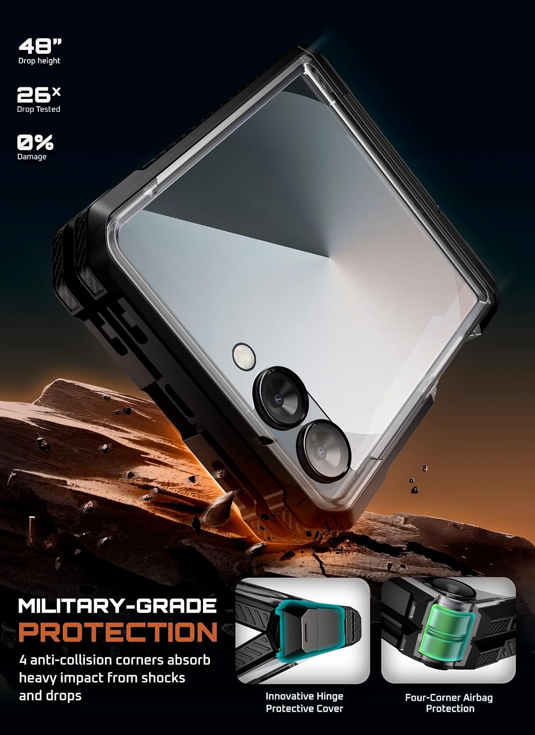 Detalle de SUPCASE Samsung Galaxy Z Flip 7 case with stand 7