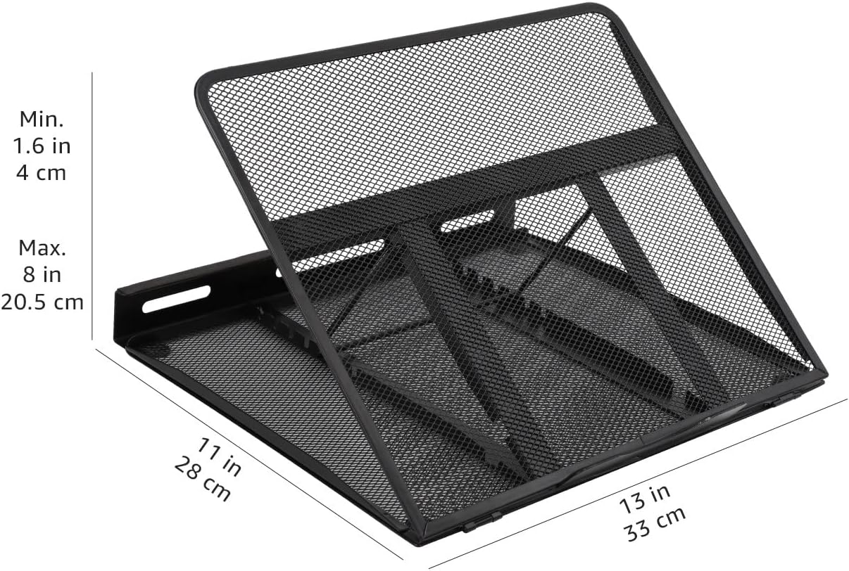 Thumbnail 5 de Support d’ordinateur portable réglable ergonomique et ventilé Amazon Basics jusqu’à 17,3 pouces (noir)