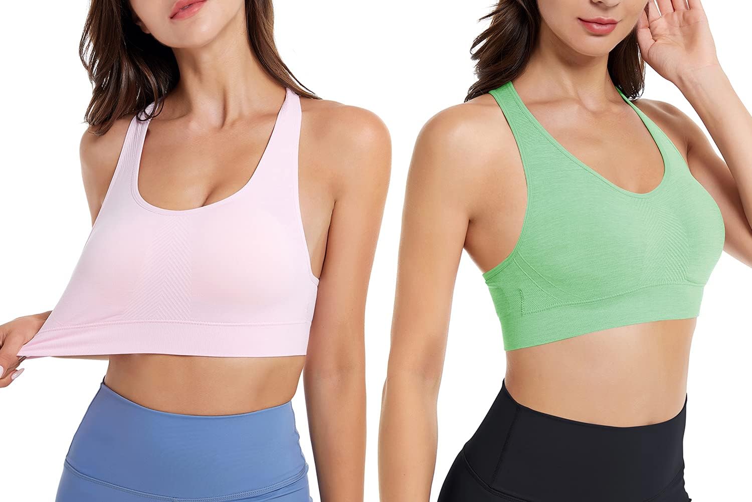 Detalle de SEGRILA Women’s Sports Bras Multipack: Padded Racerback for Light to Medium Impact Workouts