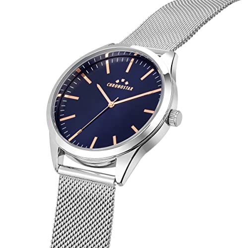 Detalle de Chronostar CLASSIQUE Montre Homme — 3H Quartz, boîtier 41 mm, acier