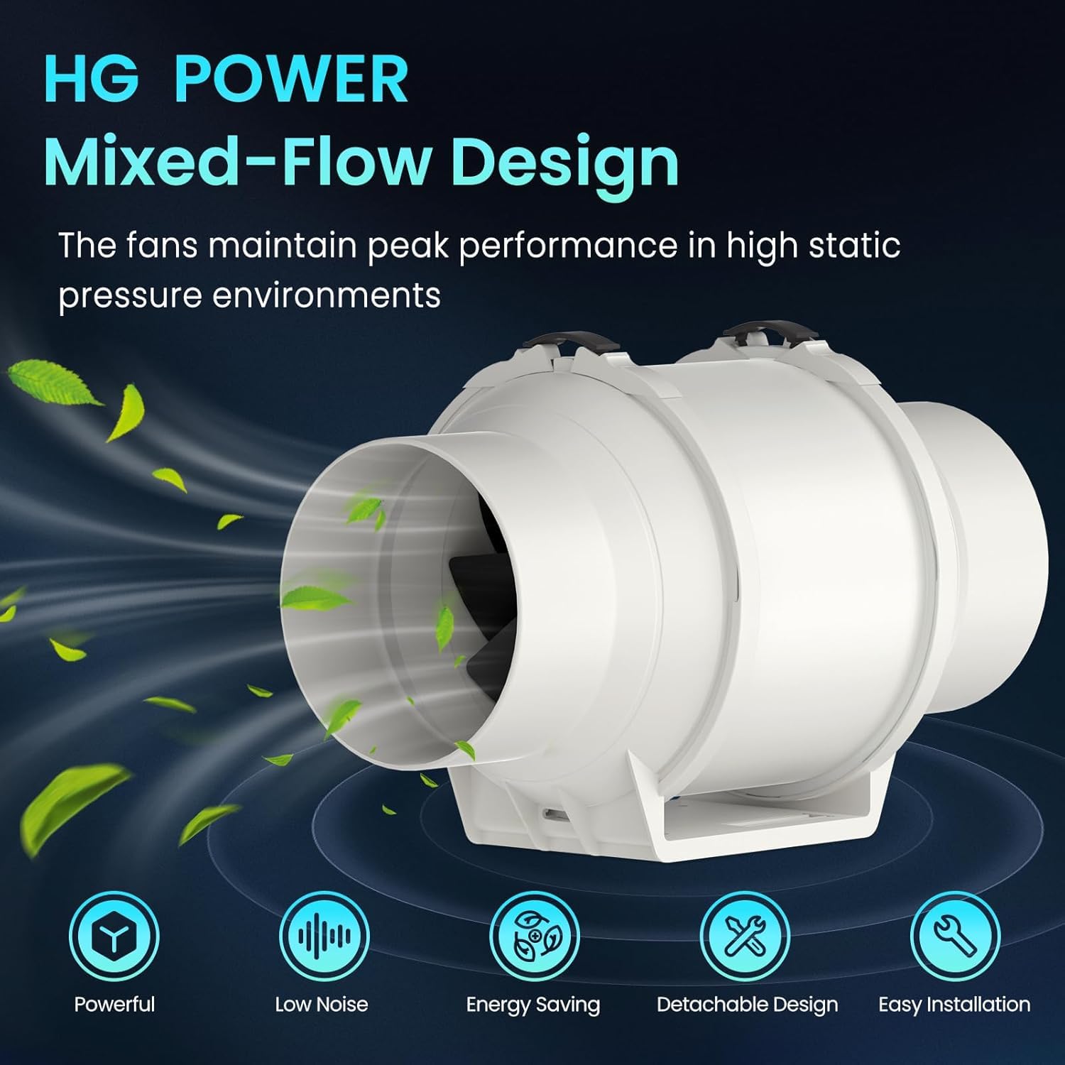 Detalle de HG Power Ventilateur 125 mm réglable
