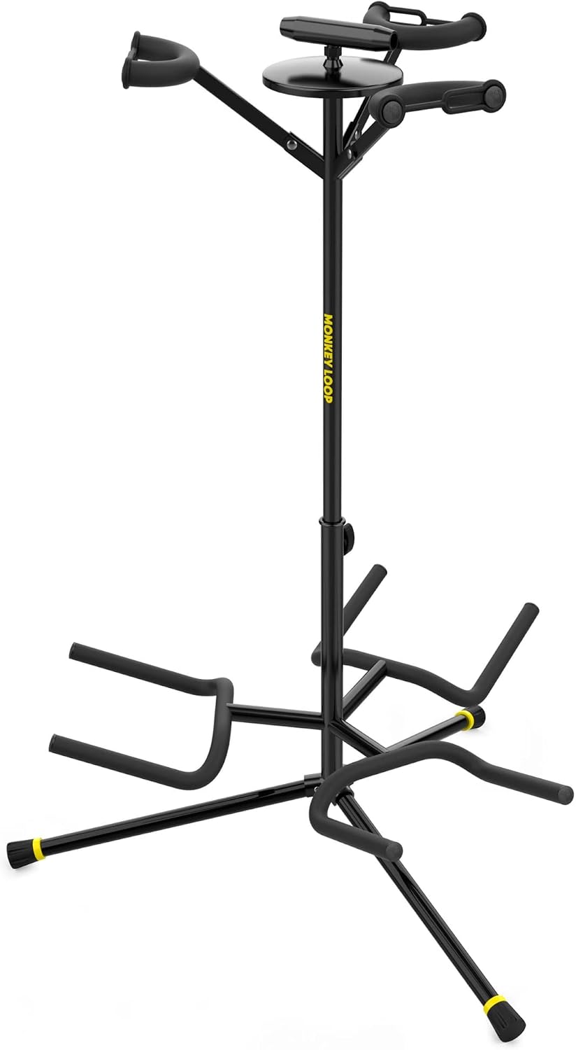 Detalle de MONKEY LOOP Triple Prime gitaarstandaard voor 3 gitaren of basgitaren