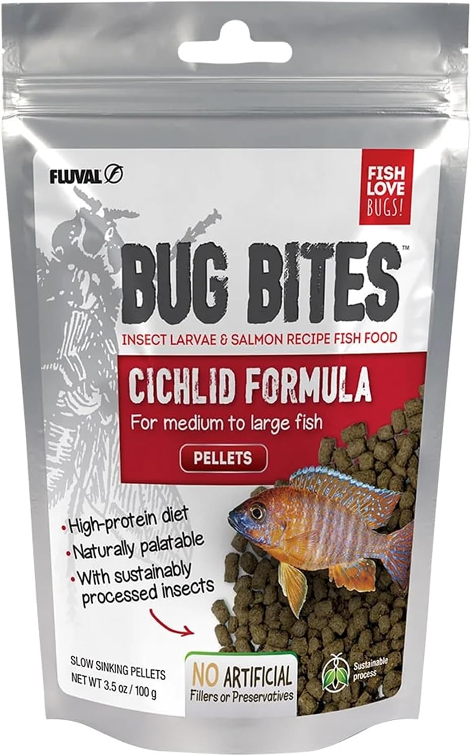 Detalle de Fluval Bug Bites 1,4–2 mm alimento para peces