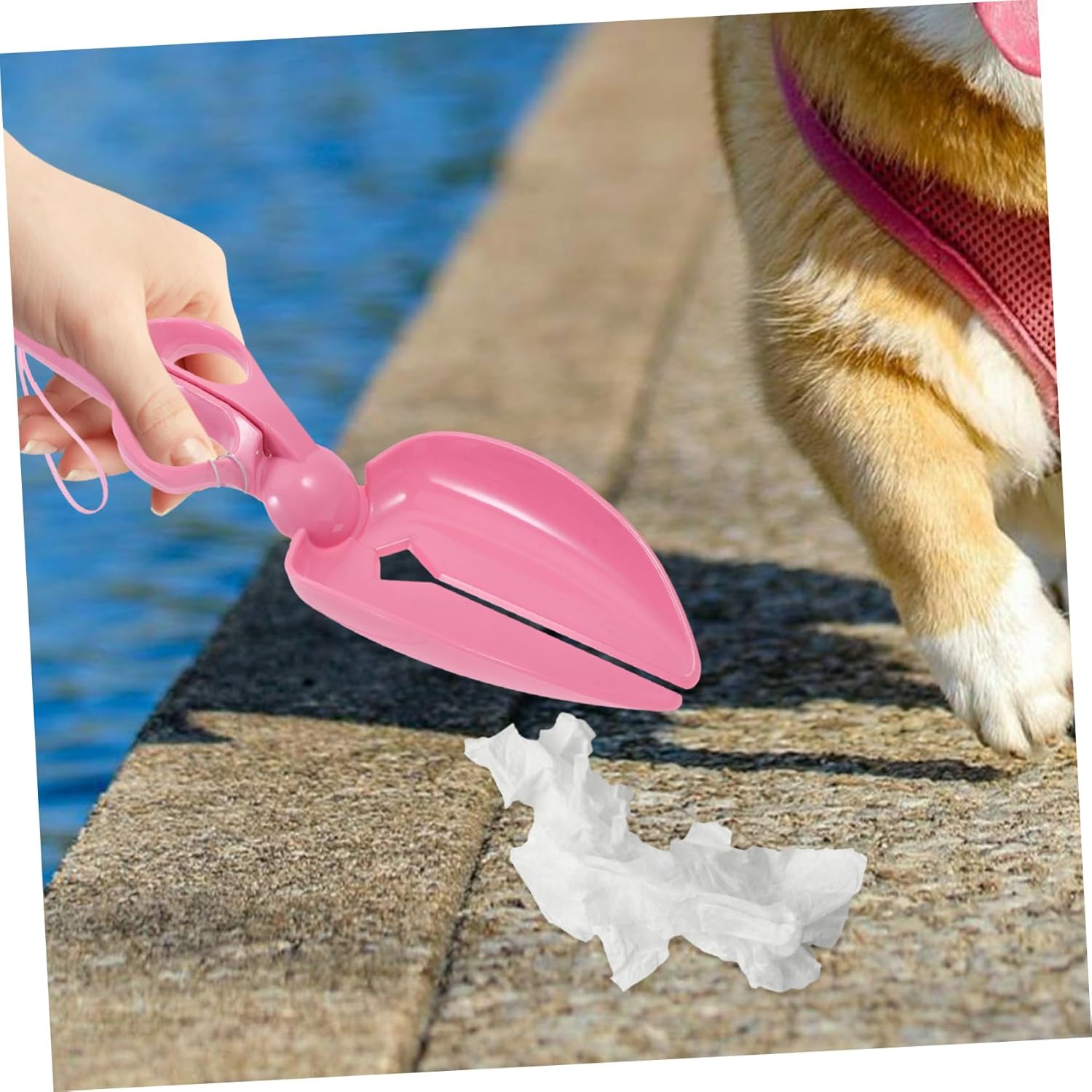Detalle de Milisten Handheld Pooper Scooper for Small Dogs with Scissor Mechanism