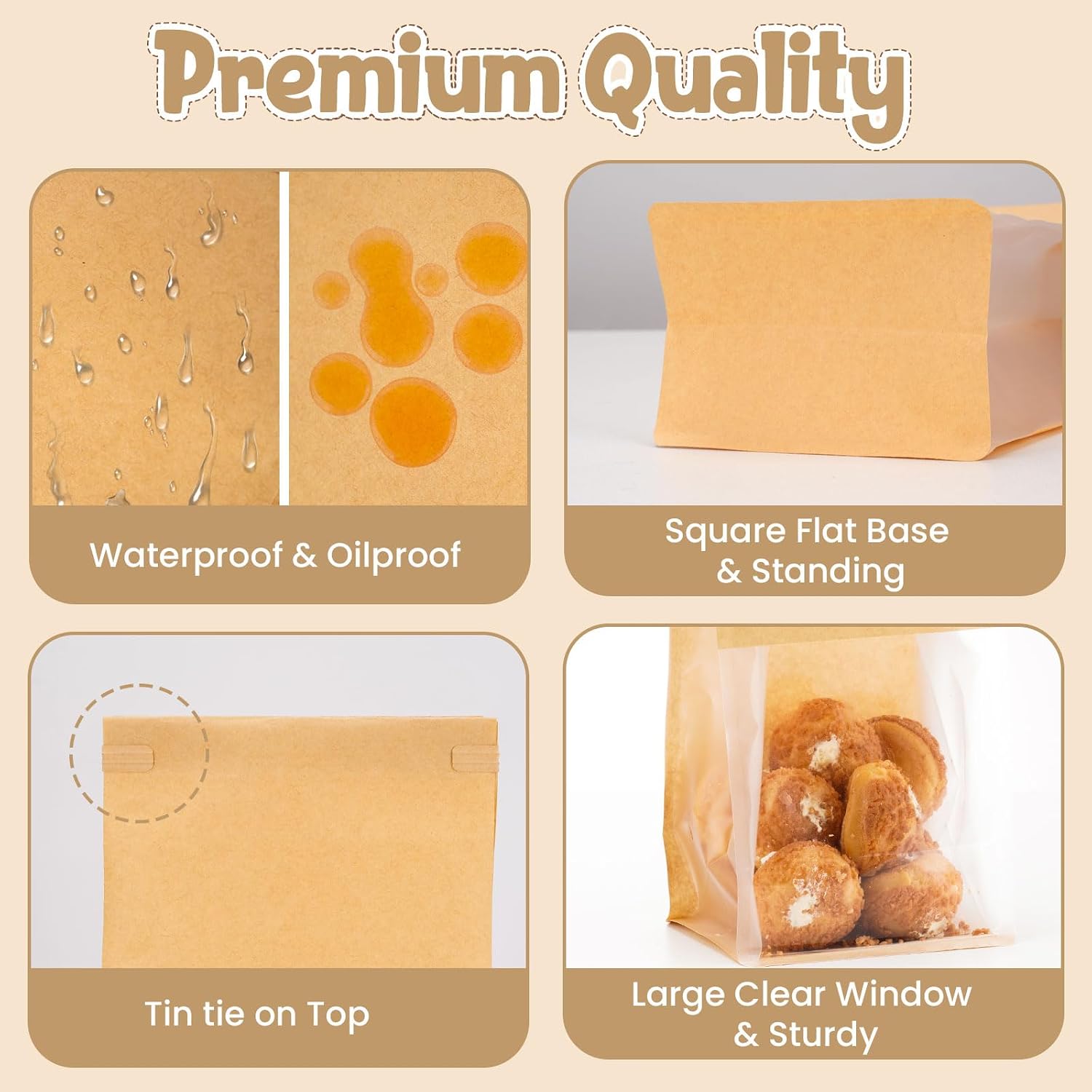 Detalle 2 de HONKID Bakery Bags, 50 Pack