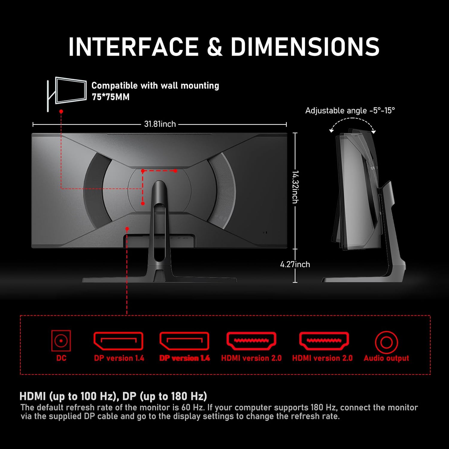 Thumbnail 6 de Gawfolk 34in Ultrawide Monitor 180Hz