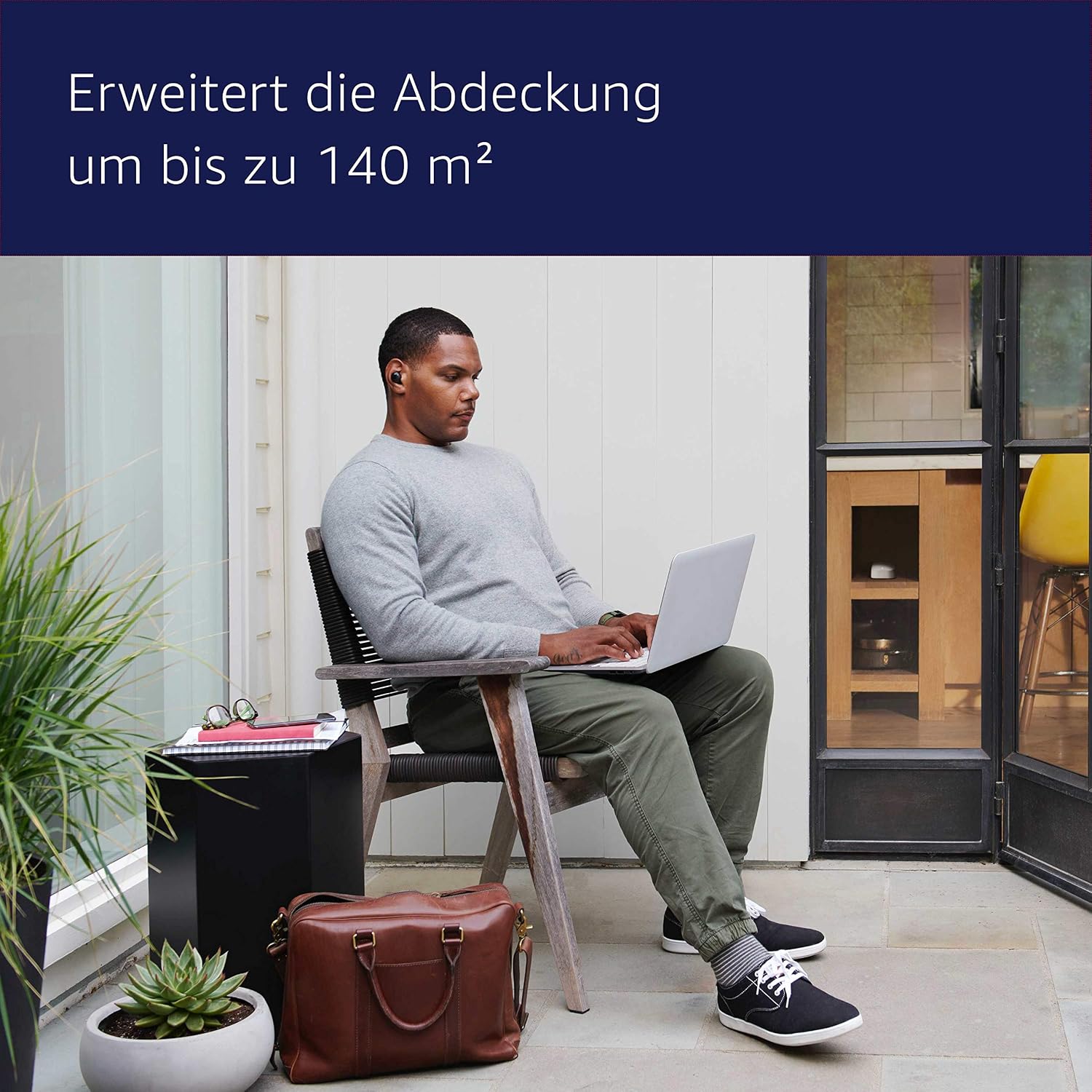 Thumbnail 2 de eero 6 Mesh-WLAN-Signalverstärker – erweitert dein eero-Mesh-Netzwerk um bis zu 140 m² (Einzelpack)