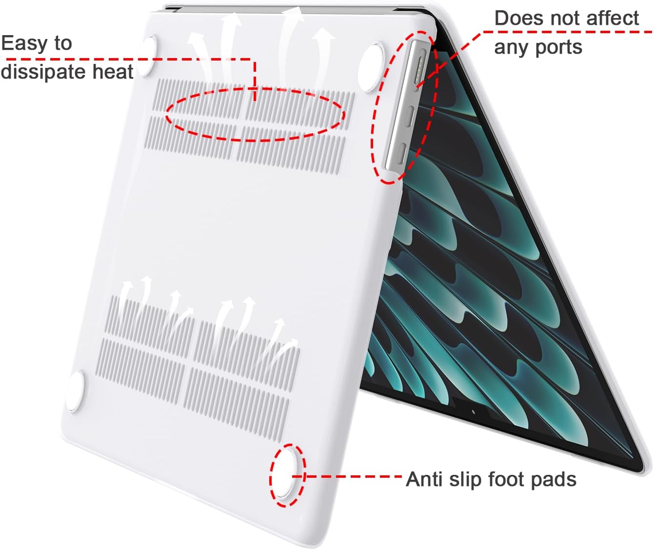Detalle de eleger Case for 13-inch MacBook Air Matte White 2025