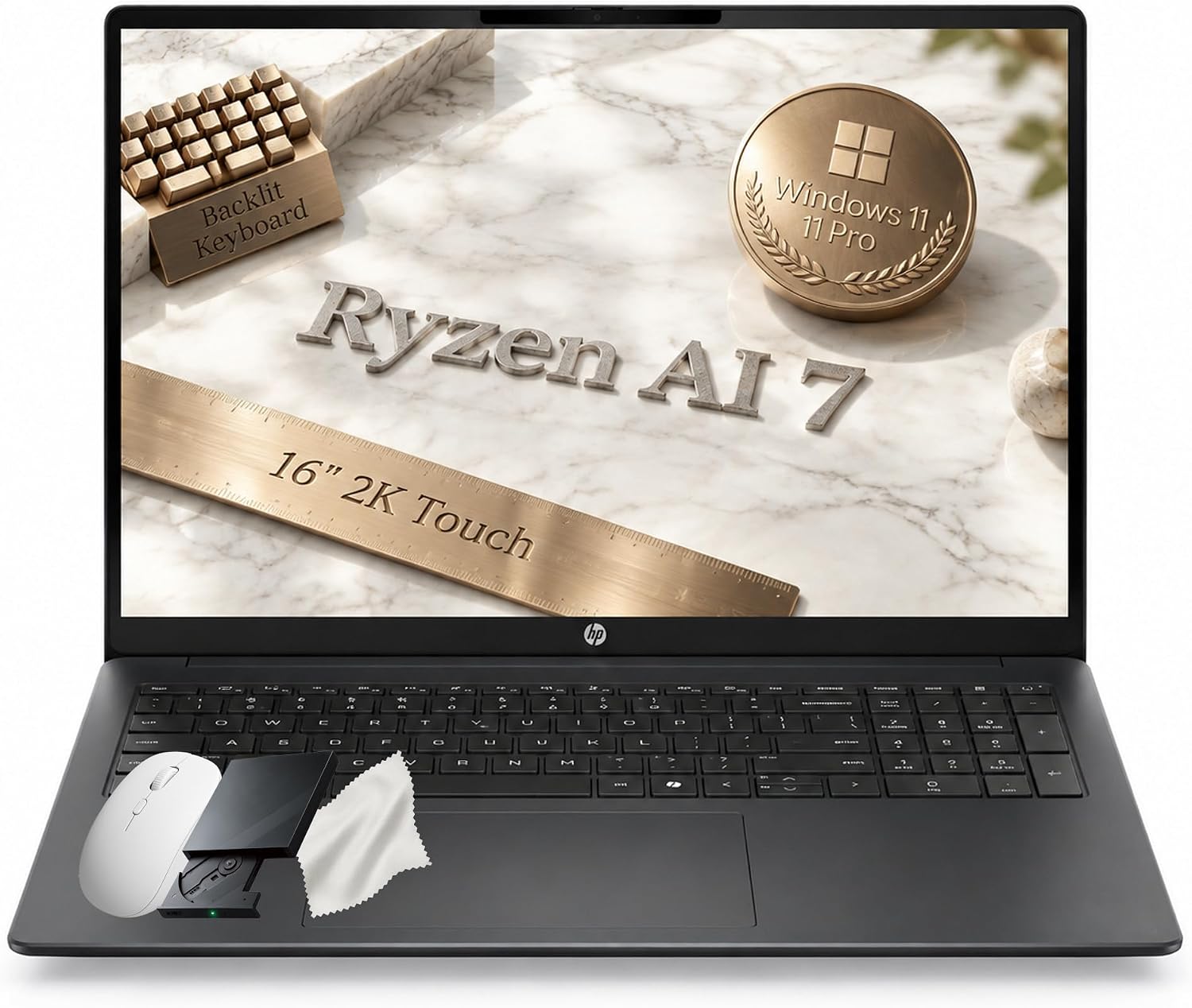 Detalle de HP OmniBook 16 AI Laptop, Ryzen AI 7 445