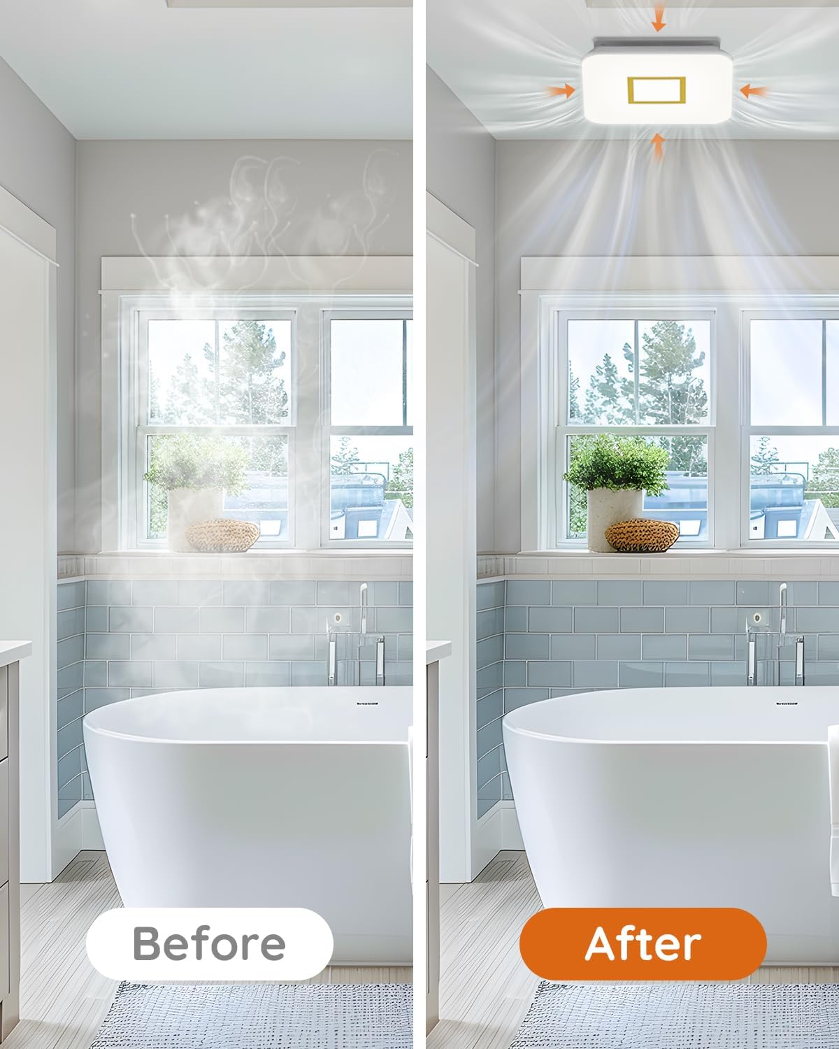 Detalle de Fitop Bathroom Exhaust Fan with Light, 110 CFM