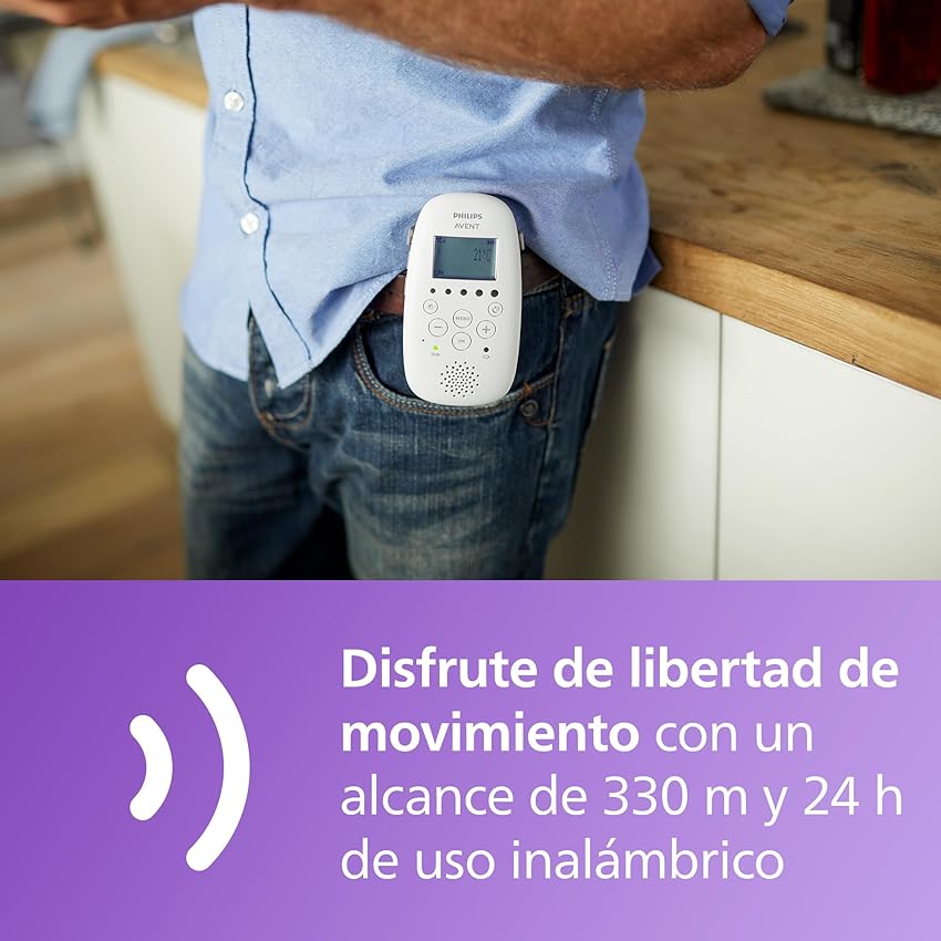 Detalle 2 de Philips Avent DECT SCD733/00 - Vigilabebés Seguro 👶