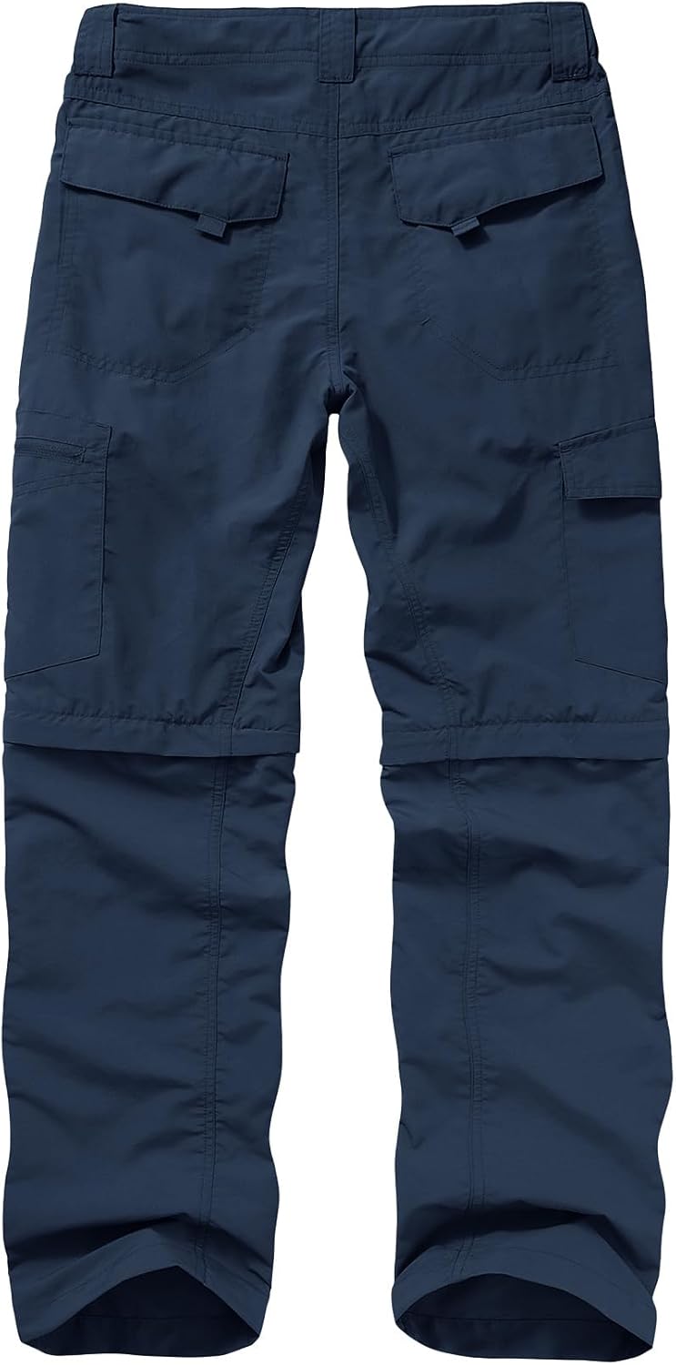 Detalle 2 de mosingle men’s safari zip-off walking & hiking trousers – lightweight quick-dry convertible cargo pants