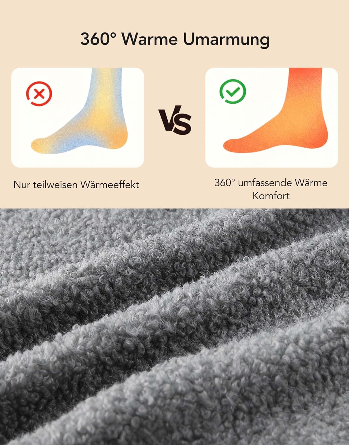 Thumbnail 4 de VeraCosy Damen Memory Foam Filz Hausschuhe mit geschlossenem Fersenbereich und Polarfleece-Futter