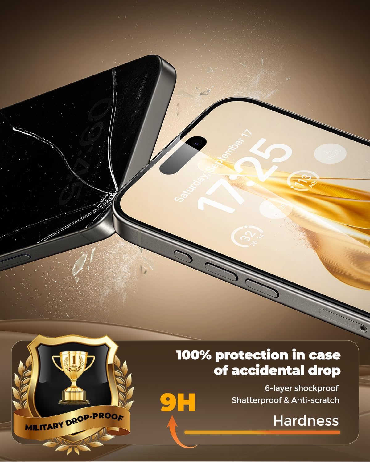 Thumbnail 4 de UNBREAKcable Verre Trempé Anti Espion pour iPhone 16 Pro Max 6,9'' – Lot de 2