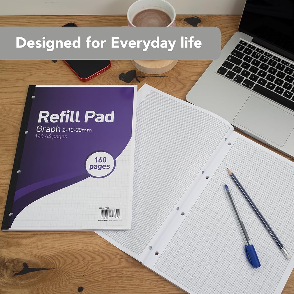 Detalle de SUMMIT A4 Refill Pad – Graph Ruled 2-10-20 mm, 160 Pages, Pack of 5