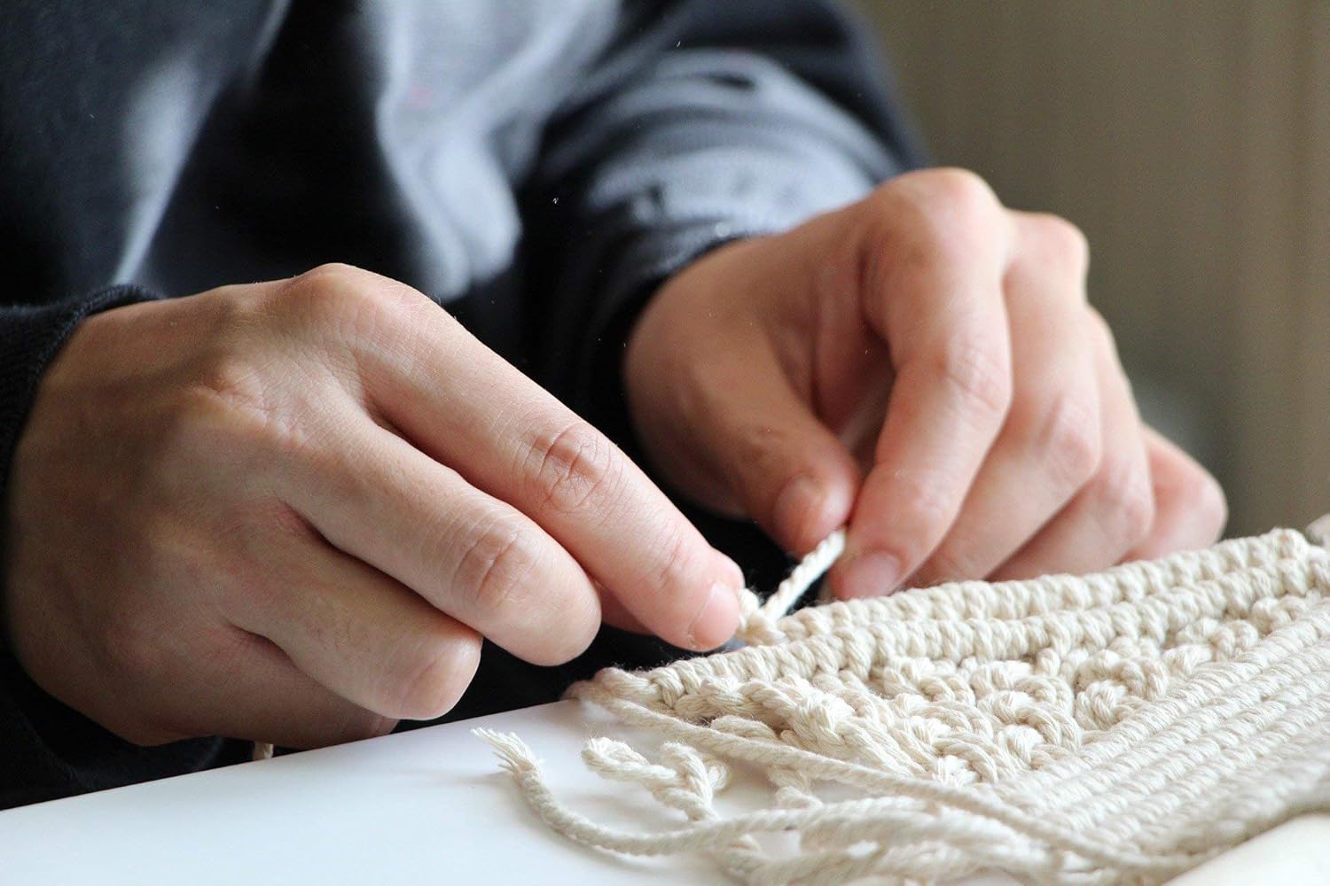Thumbnail 3 de GRÜNTEK Spago Macramé 150 m in Filo di Cotone Bianco — Corda ecologica per giardinaggio e decorazioni