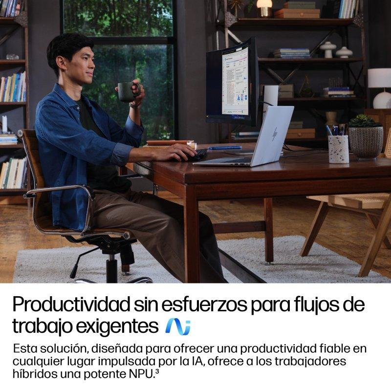 Detalle de HP EliteBook 8 G1i, portátil de 14 pulgadas con Core Ultra 7 256V y SSD de 512 GB