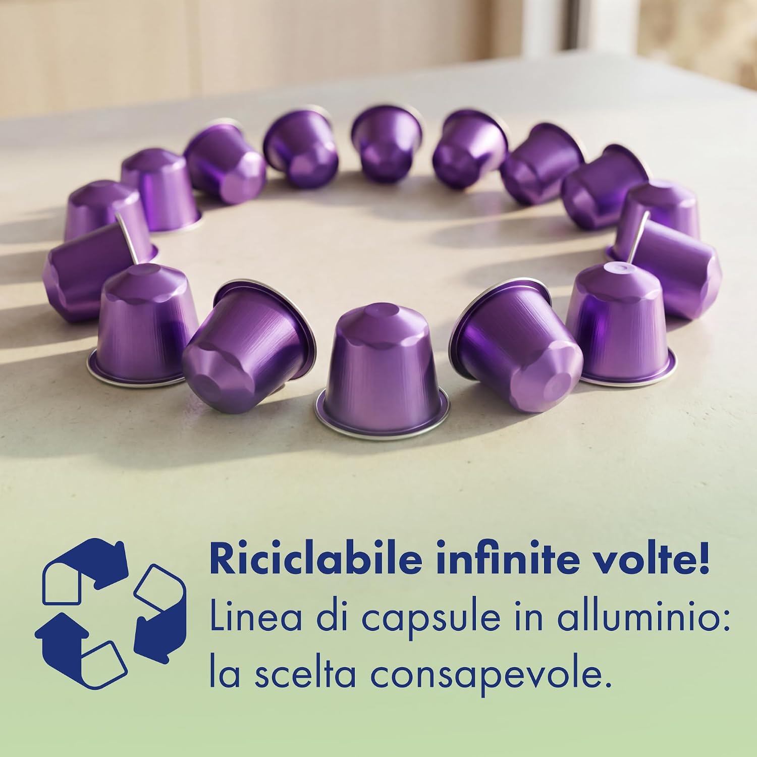 Detalle de Caffè Borbone Miscela Mia Napoli – 100 capsule in alluminio, compatibili Nespresso* (Mia Napoli)