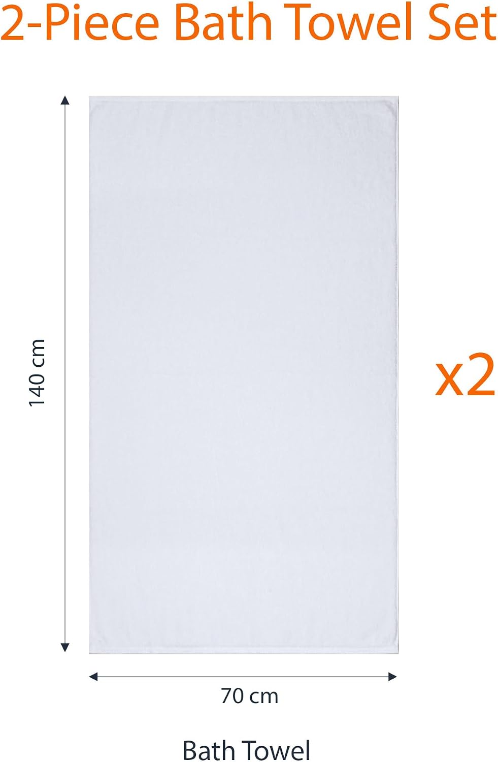 Detalle 2 de Amazon Basics serviettes 70 x 140 cm