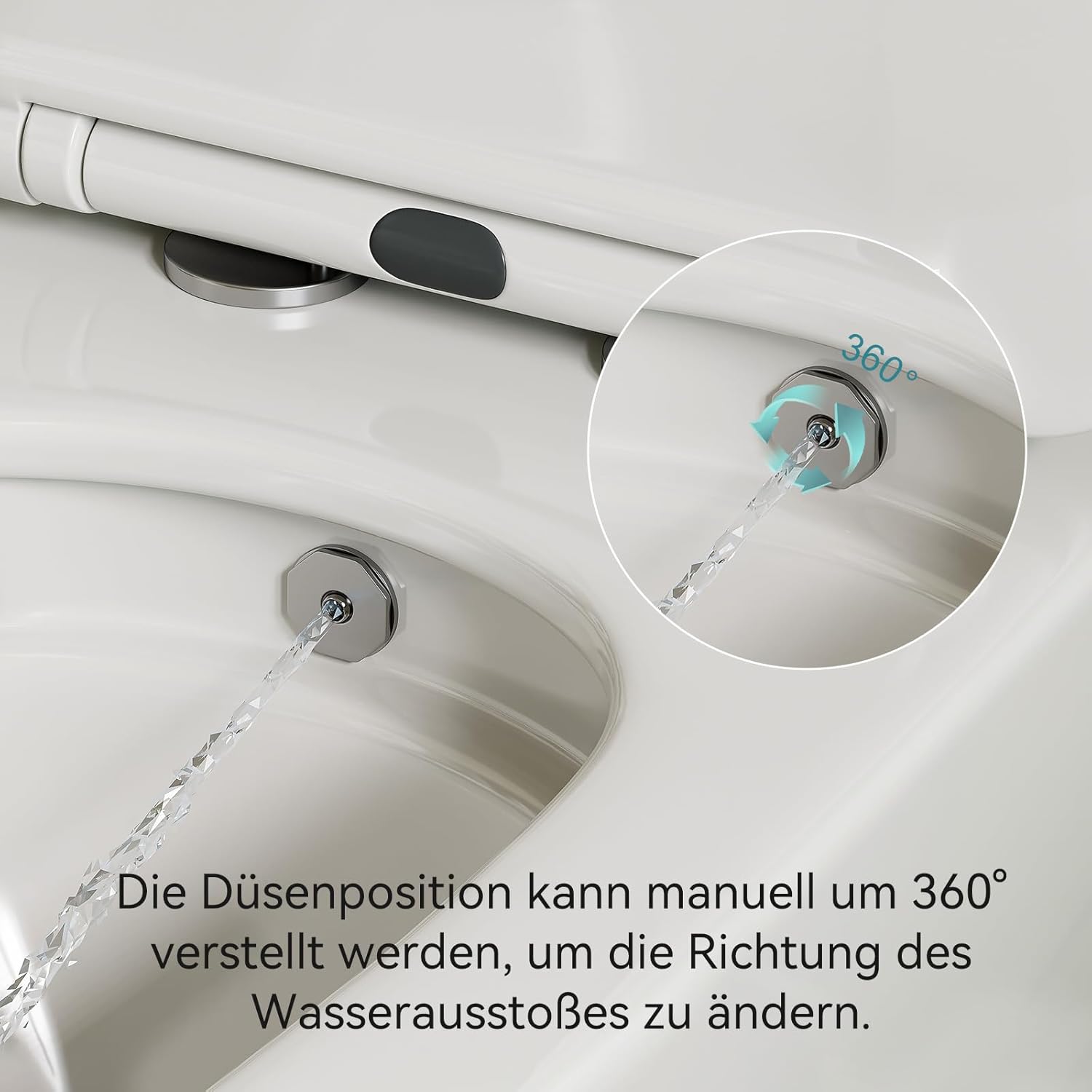Thumbnail 2 de Taharet Dusch-WC mit integrierter Düse & Bidet-Funktion (hängendes WC, Nanobeschichtung, Soft-Close, 53×36×35 cm) – nur Kaltwasser