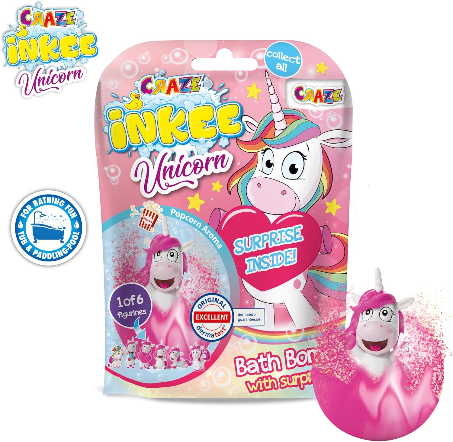 Thumbnail 1 de INKEE Surprise Unicorn 8 Bombas de Baño 🦄 con Sorprensa
