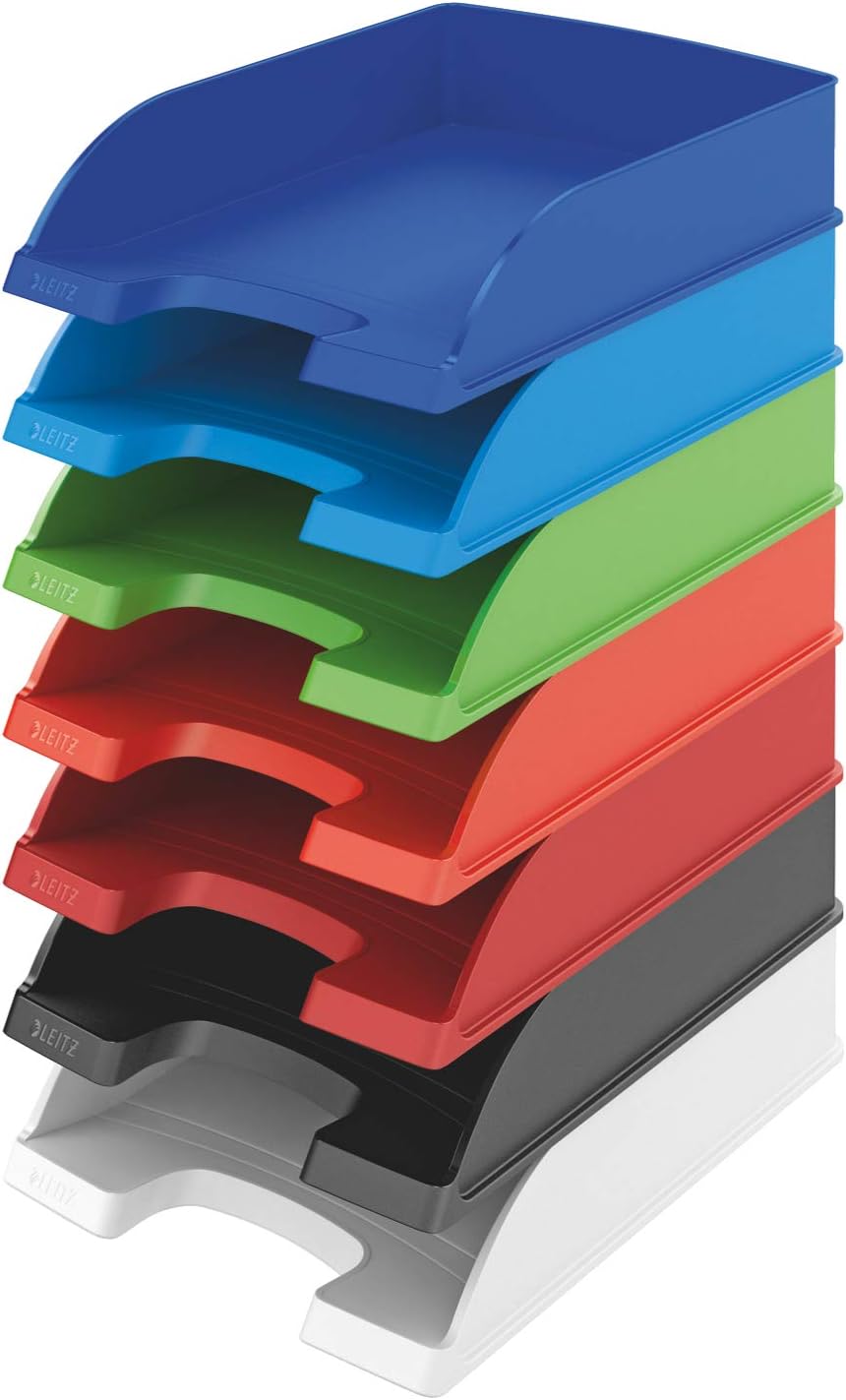 Thumbnail 6 de Leitz Briefkorb Standard A4 (5er-Pack) – stapelbare Dokumentenablage in Blau, Premium-Qualität