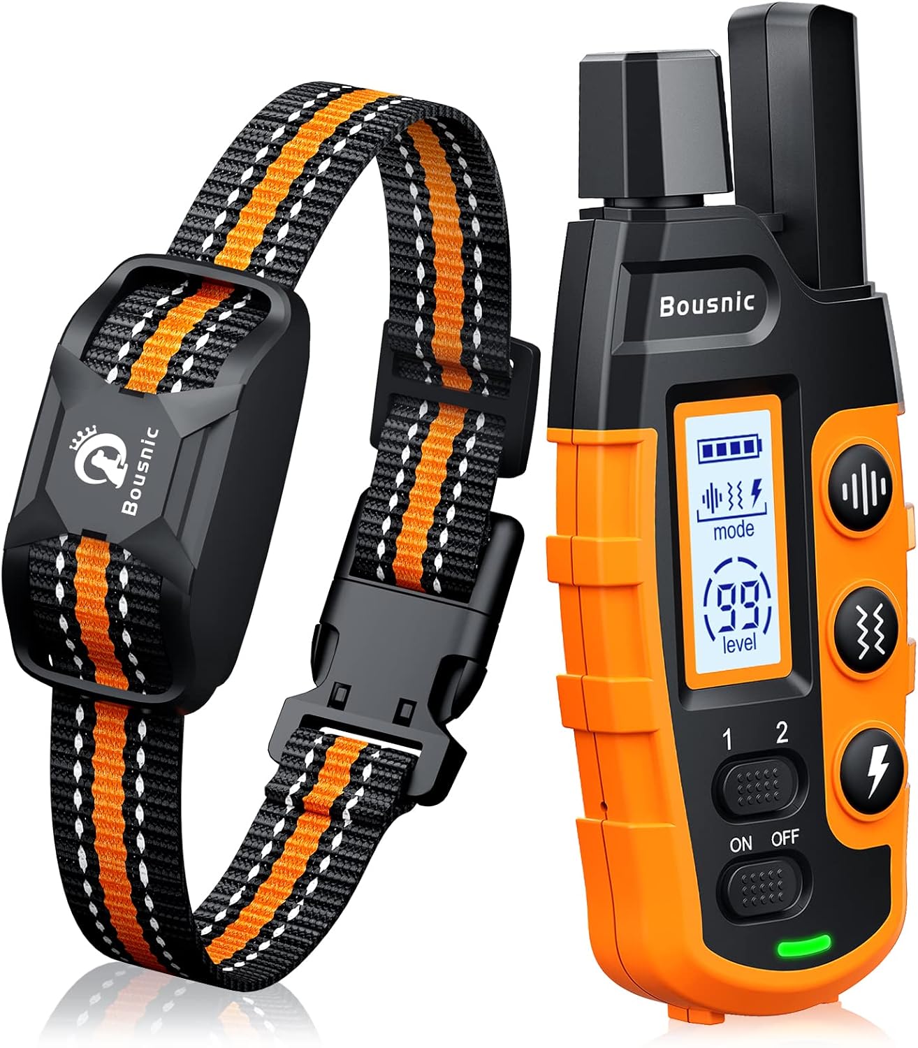 Imagen de Bousnic Dog Shock Collar with Remote (5-120 lbs) — 3300Ft Range, Dual-Channel, IP67 Waterproof en OfertitasTOP