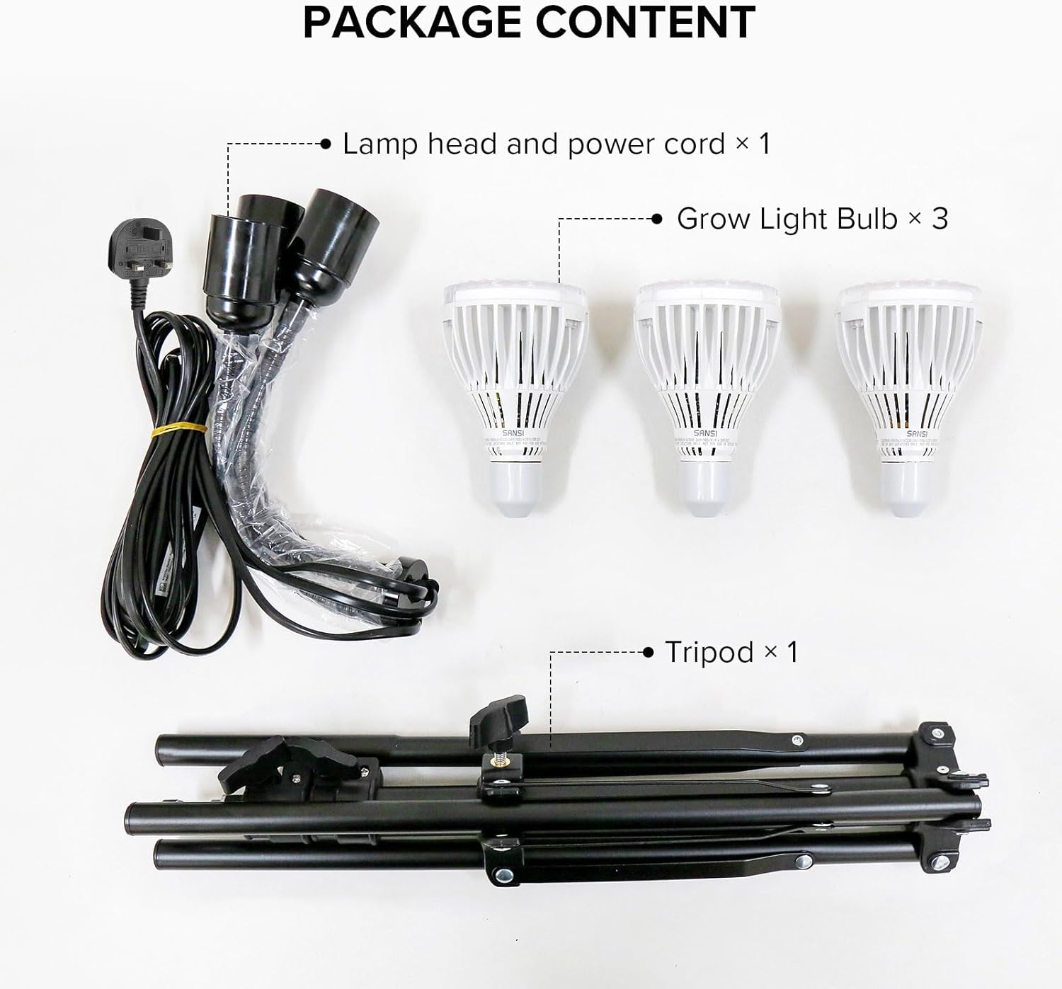 Thumbnail 5 de SANSI Lampada LED per piante 90W con treppiede estensibile e collo d’oca 360°