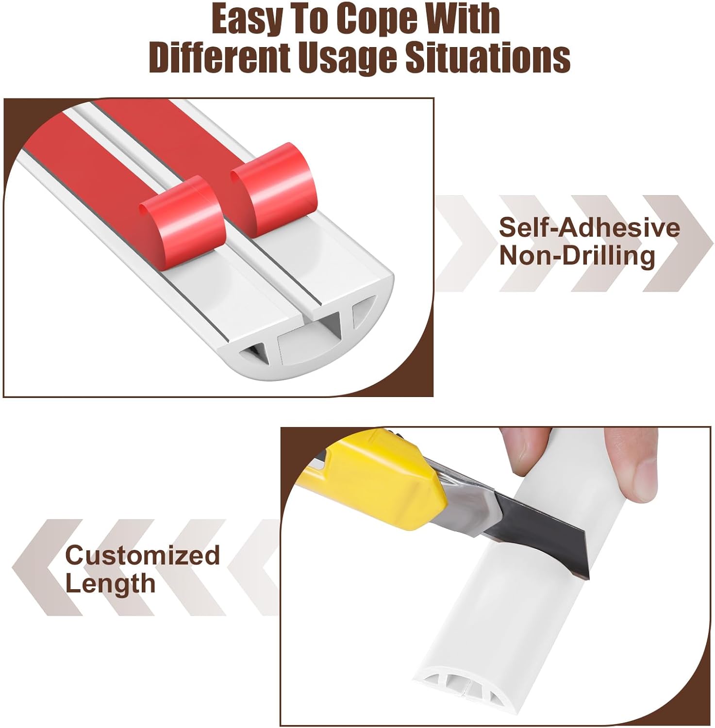 Thumbnail 3 de AiQInu canalina passacavi adesiva 30 mm x 3 m