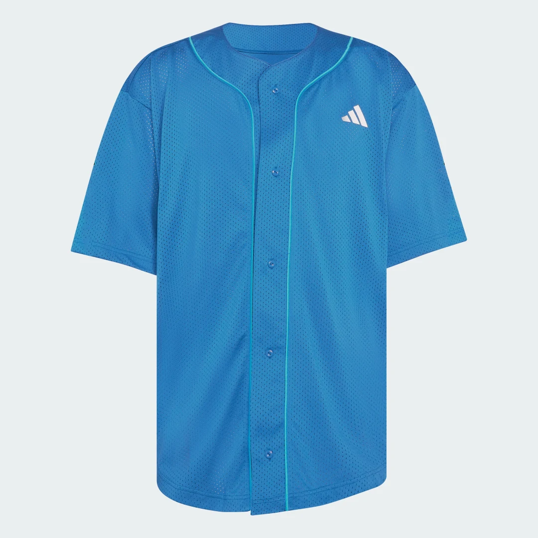 Detalle 2 de Camisa de béisbol de malla Stadium de Adidas — azul