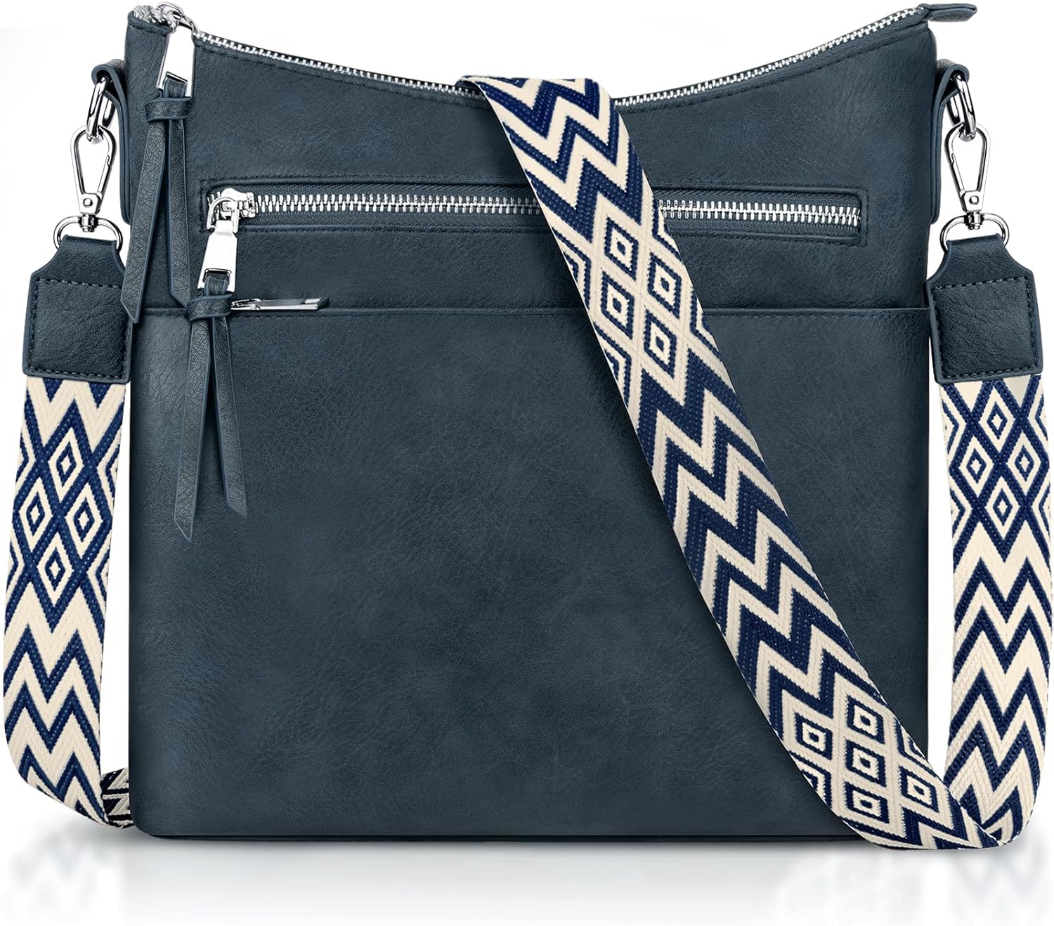 Detalle de LUROON Crossbody Bag for Women – Lightweight Medium PU Leather, Adjustable Wide Strap
