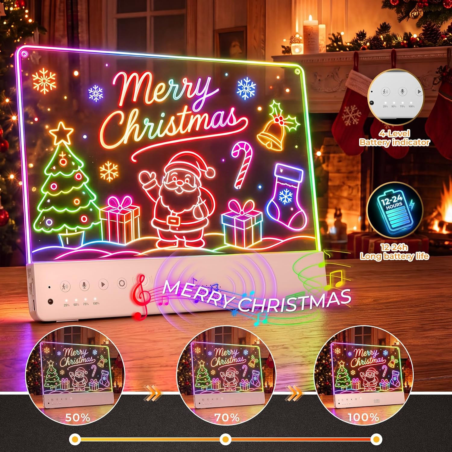 Detalle 2 de Mukypixy muk-hbd-2-wt-zhu 16-Inch Rechargeable LED Drawing Board for Kids