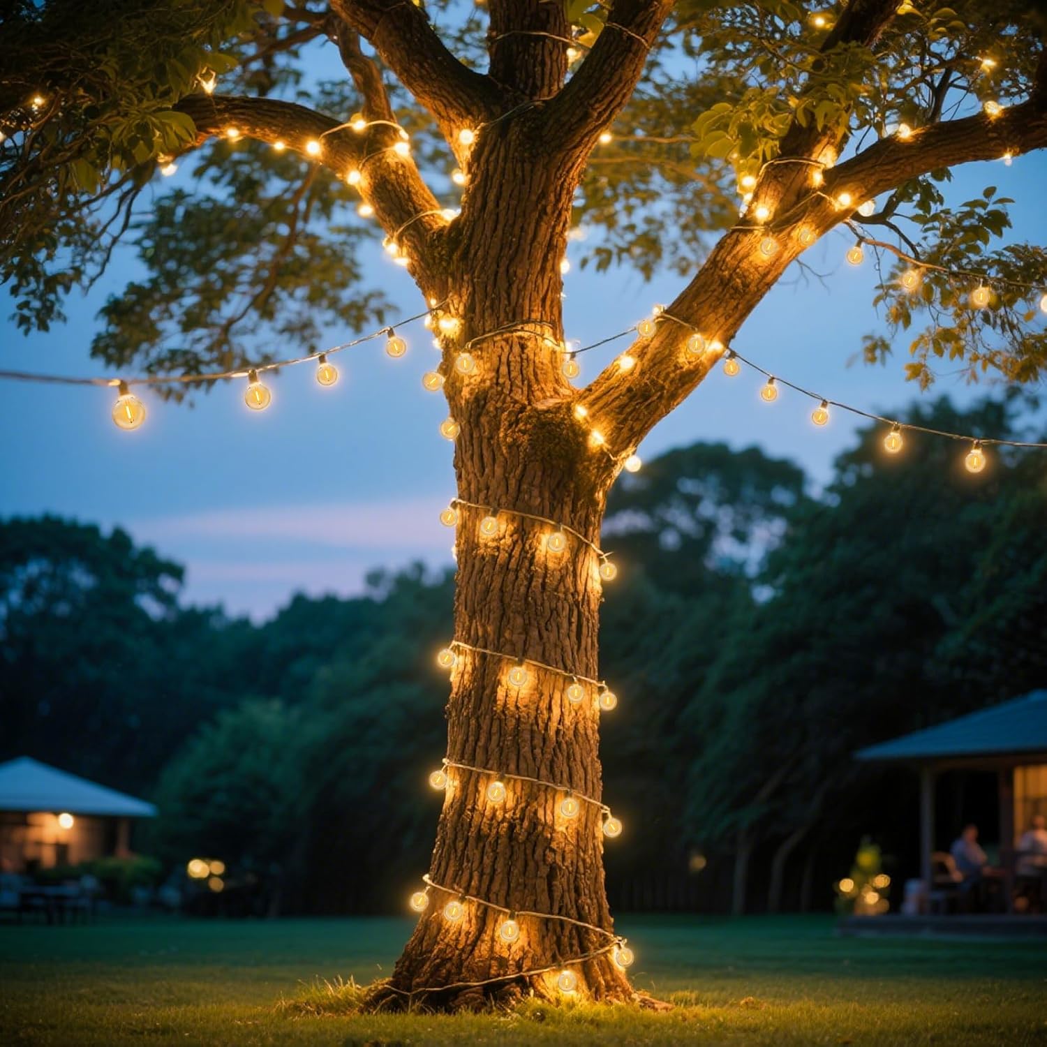 Thumbnail 6 de GLOBELIT Outdoor String Lights 200FT/90M (G40, mains powered, 12V low voltage) with 100+4 shatterproof LEDs