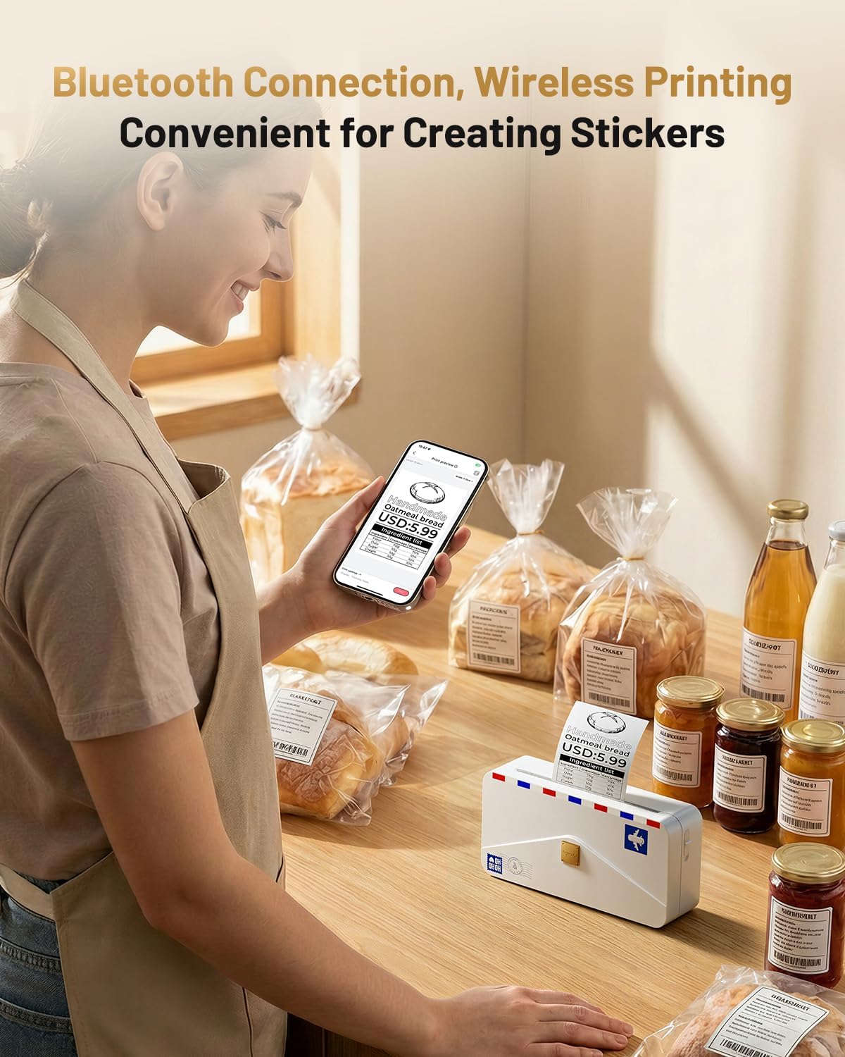 Thumbnail 3 de Phomemo M04AS mini stampante termica portatile Bluetooth da 110 mm (300 dpi)