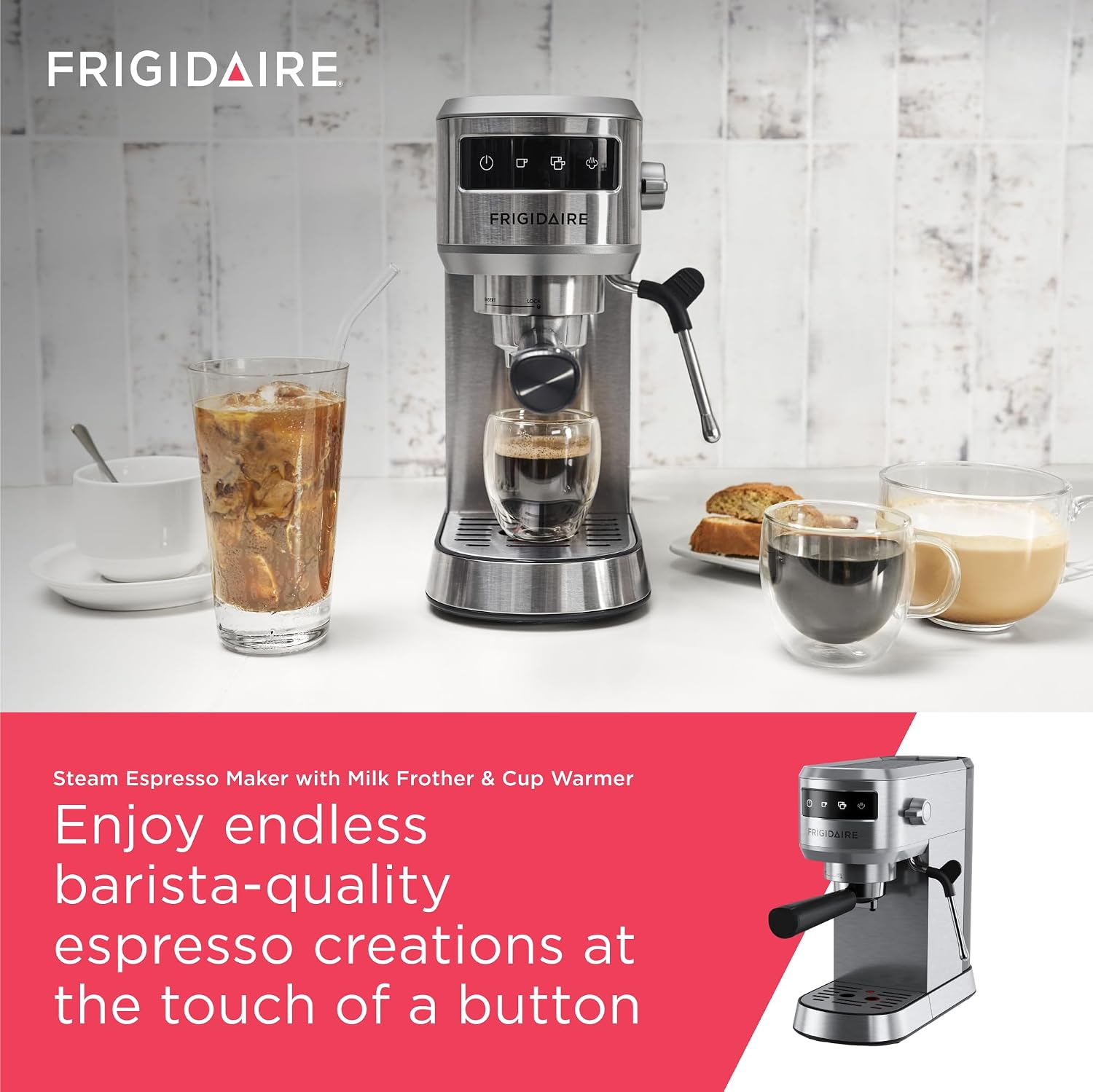 Detalle de Frigidaire Espresso Machine, 34 oz Tank