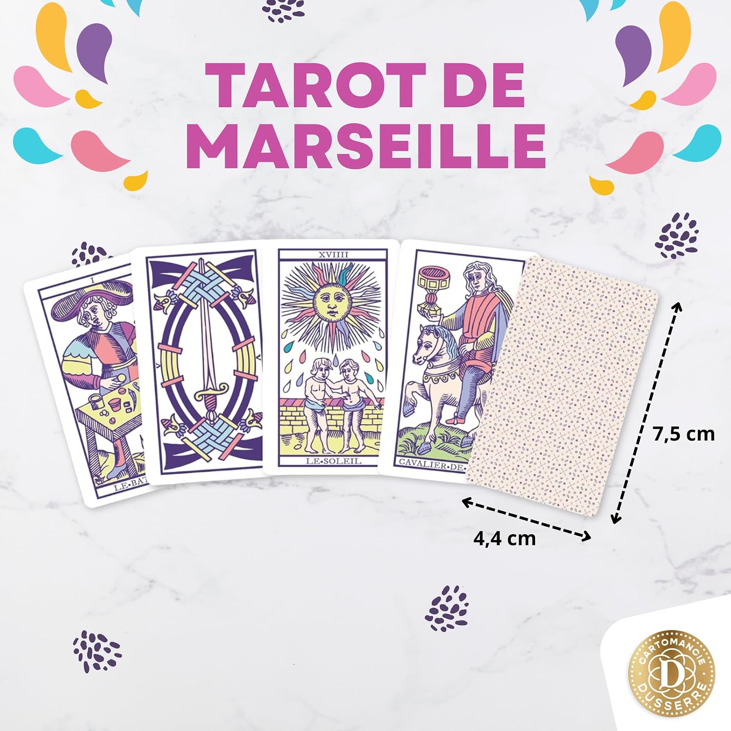Detalle de Dusserre Marseille Tarot Mini Games & Oracle Belline – Limited Edition Collector's Box