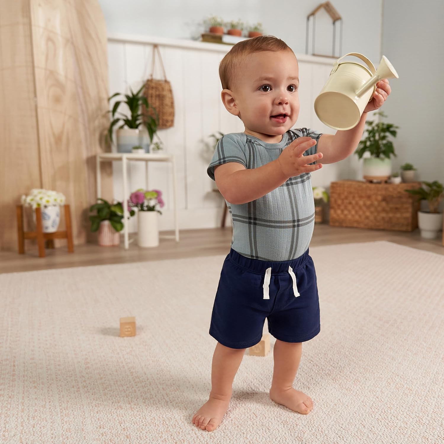 Detalle 1 de Gerber Toddler 3-Pack Pull-on Knit Shorts – Short décontracté pour bébé et tout-petit
