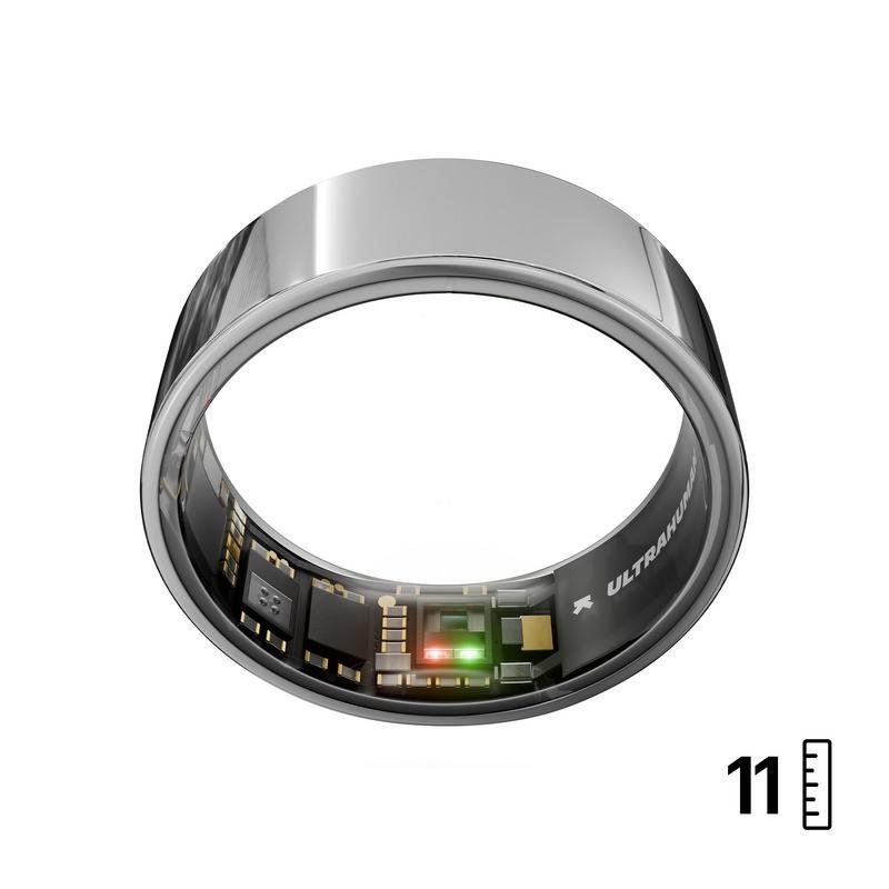 Detalle de Anillo inteligente Ultrahuman Ring AIR Plata Bluetooth: autonomía de 6 días para seguimiento avanzado