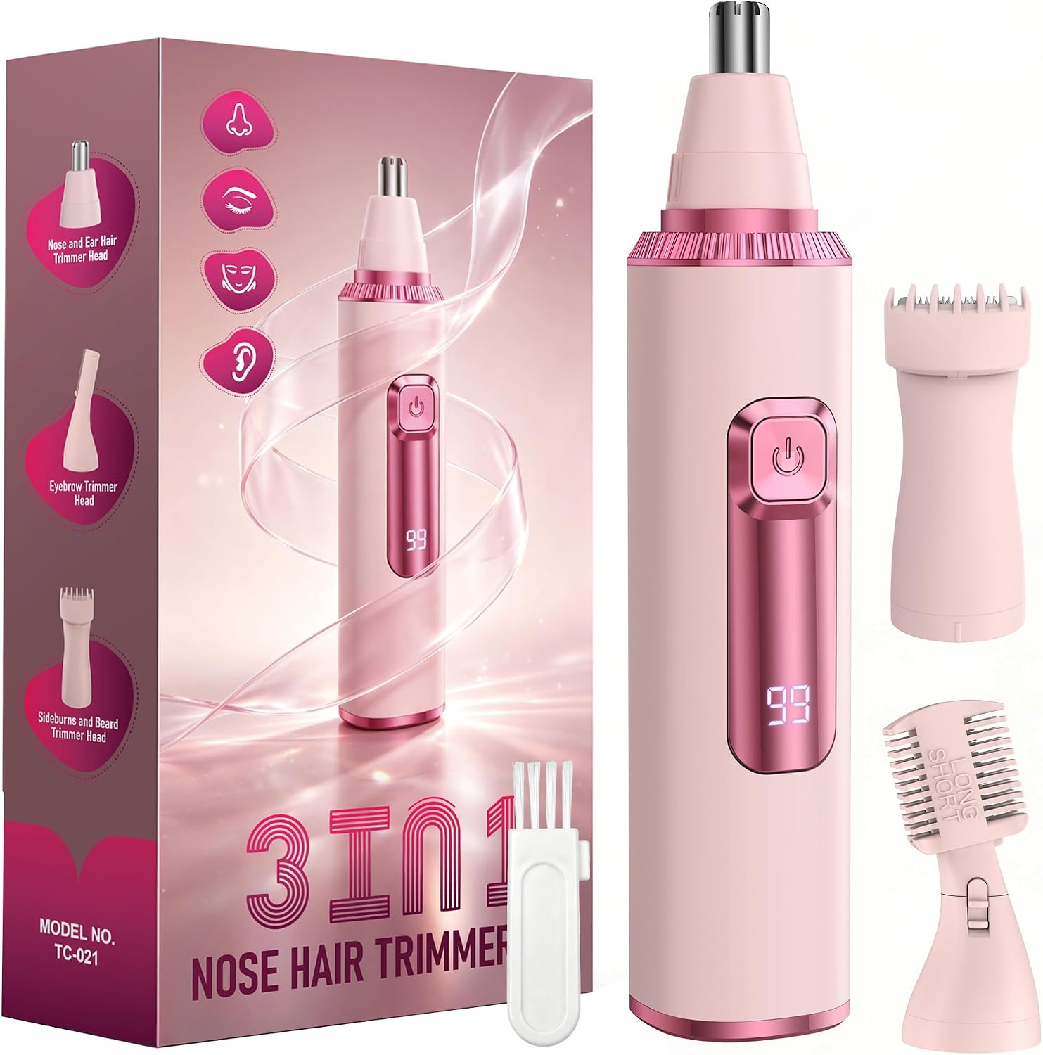 Detalle de 3-in-1 USB Nose Hair Trimmer 1️⃣