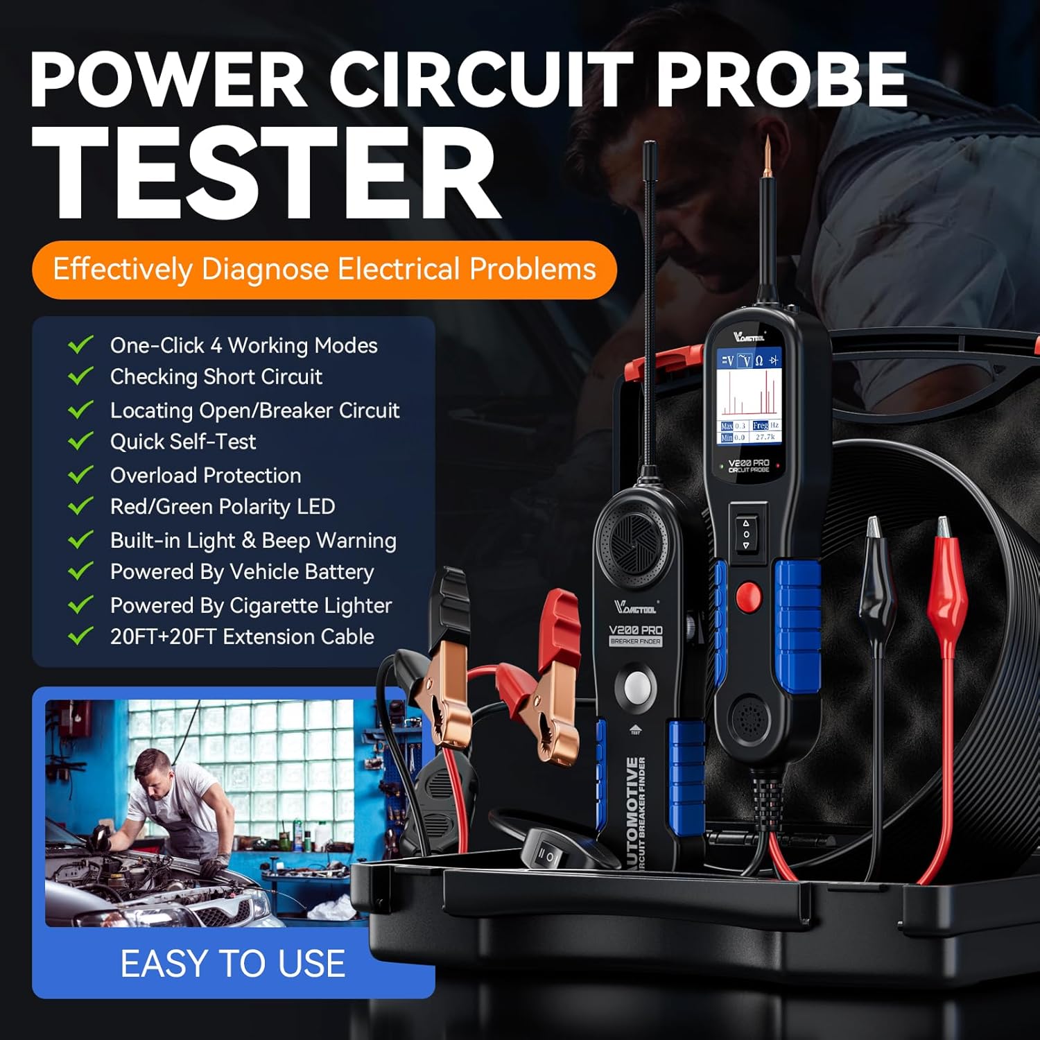 Thumbnail 4 de VDIAGTOOL V200 Pro circuit probe tester 12/24V