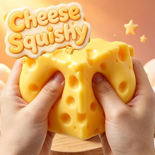 Detalle de Cheese Squishy Stress Relief Original Sensory Food Squishy – QPNGKT