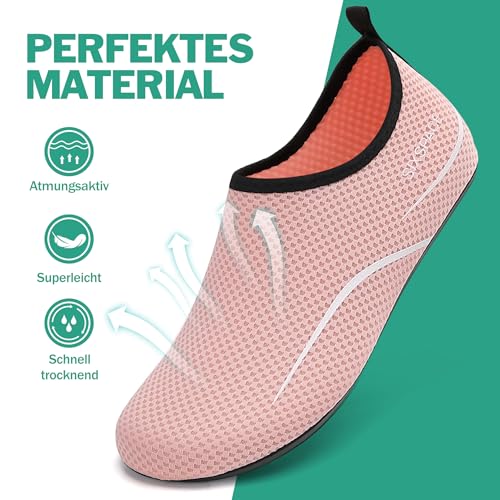 Thumbnail 4 de Sixspace Badeschuhe Damen Wasserschuhe Rosa, Größe 39 EU – rutschfest, schnell trocknend