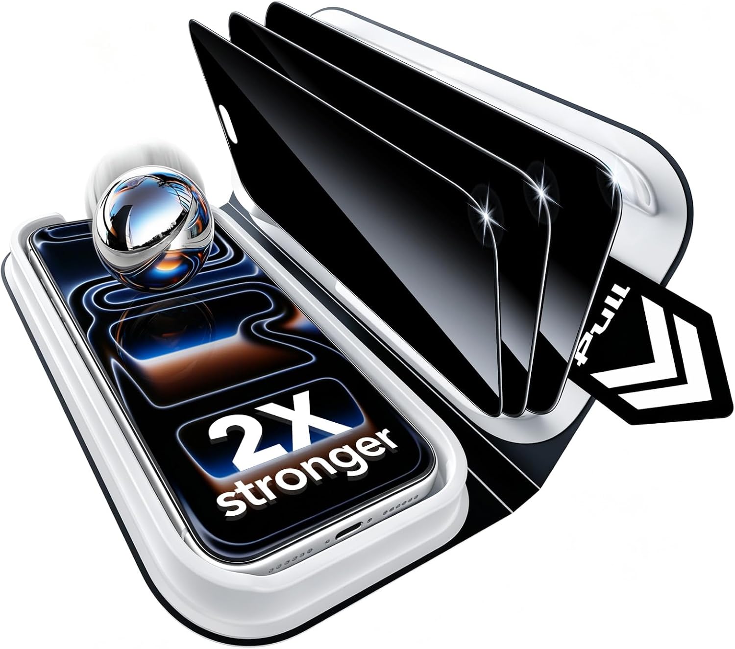 Detalle de ESR 3 Pack Privacy Screen for iPhone 17 Pro Max