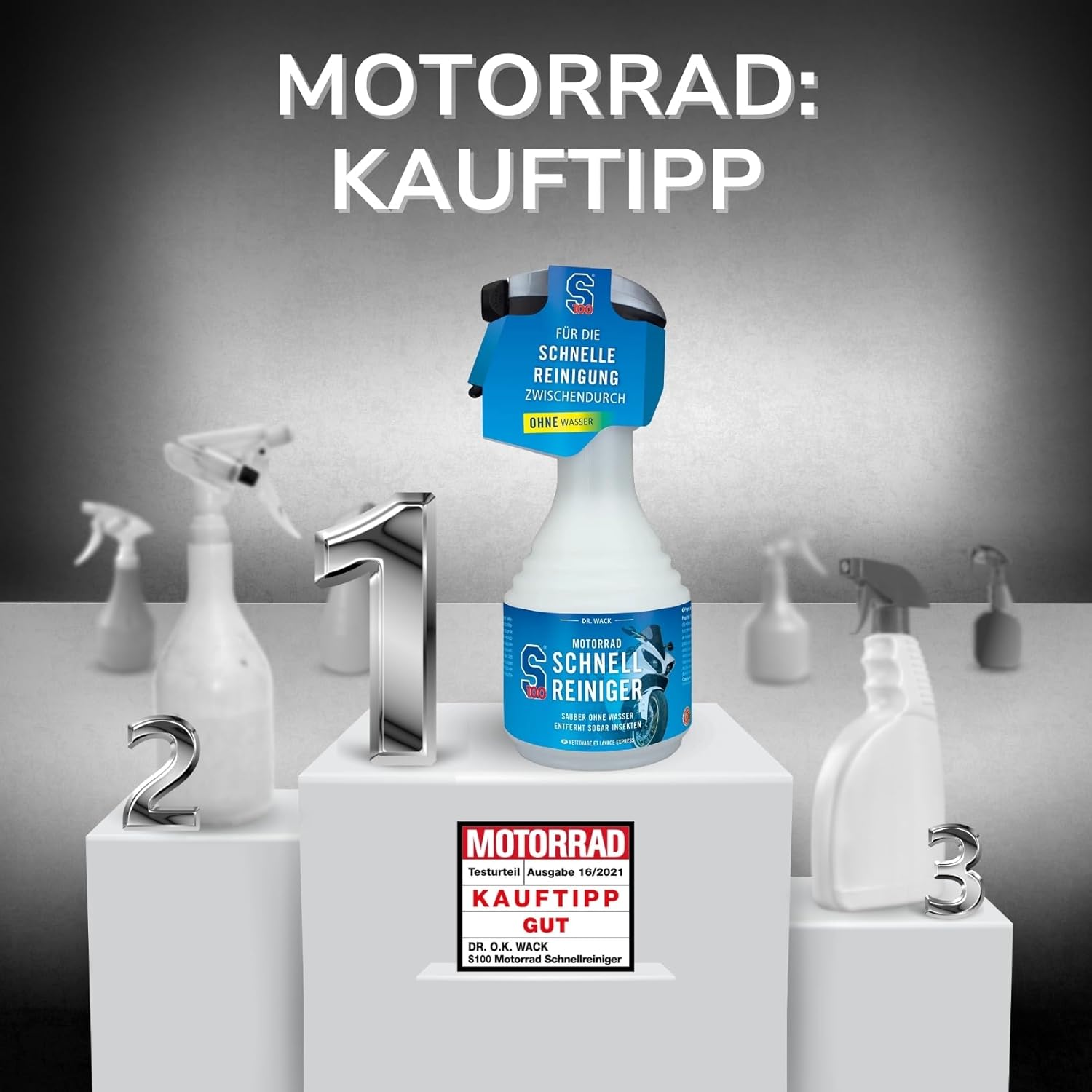 Thumbnail 2 de DR. WACK S100 Motorrad Schnellreiniger 500 ml – schnelle Reinigung ohne Wasser