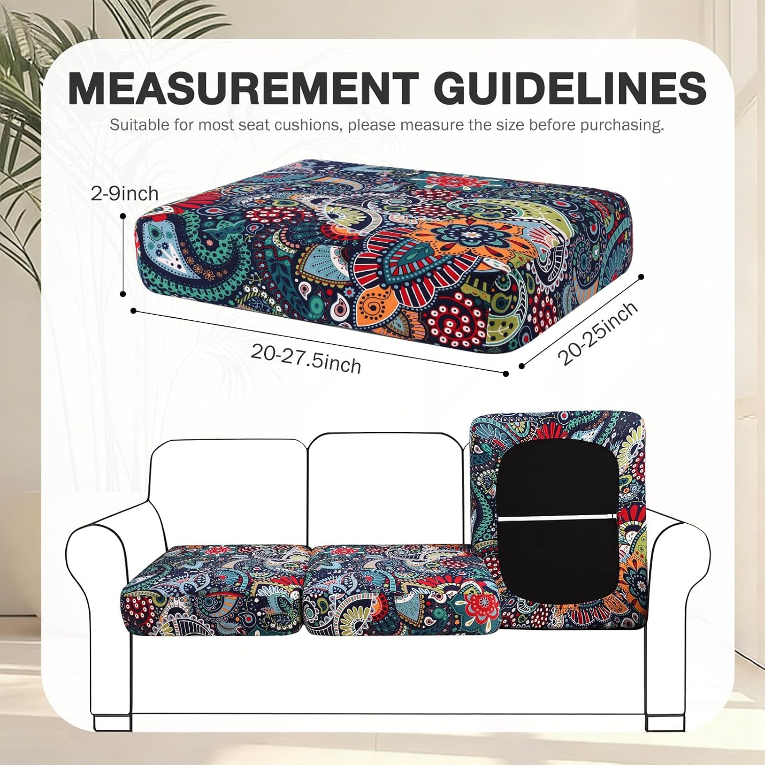 Thumbnail 1 de hyha 12-Piece Patio Cushion Covers, Stretch Fit with Elastic Bottom
