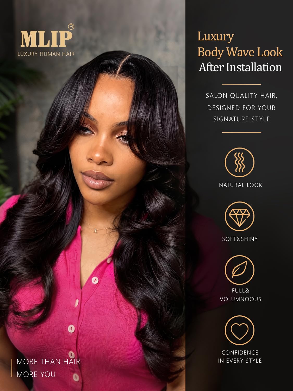 Detalle 2 de MLIP Raw Bundles 18in Body Wave 💇♀