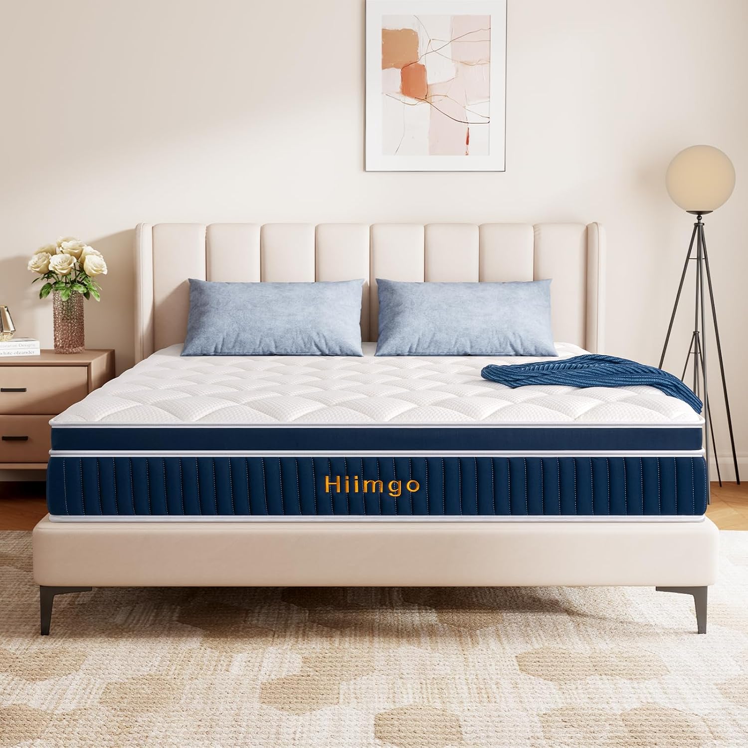 Thumbnail 1 de Hiimgo Hybrid Mattress 26cm King – Pocket Spring with Memory Foam (150x200 cm)